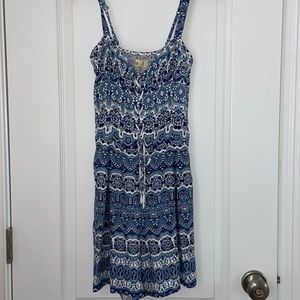 Brand New Blue Patterned Romper